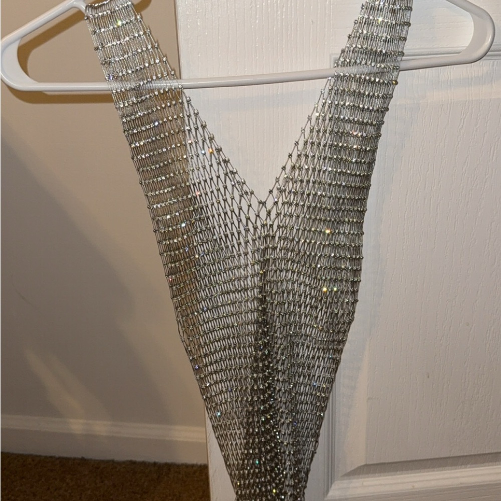 Elegant See Through Rhinestone Top - Picture 2 of 4